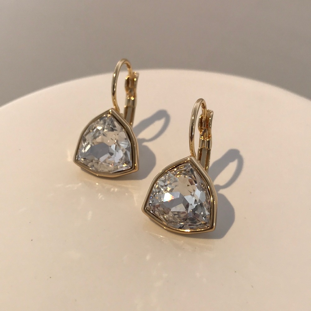 Gold Geometric Drop Earrings